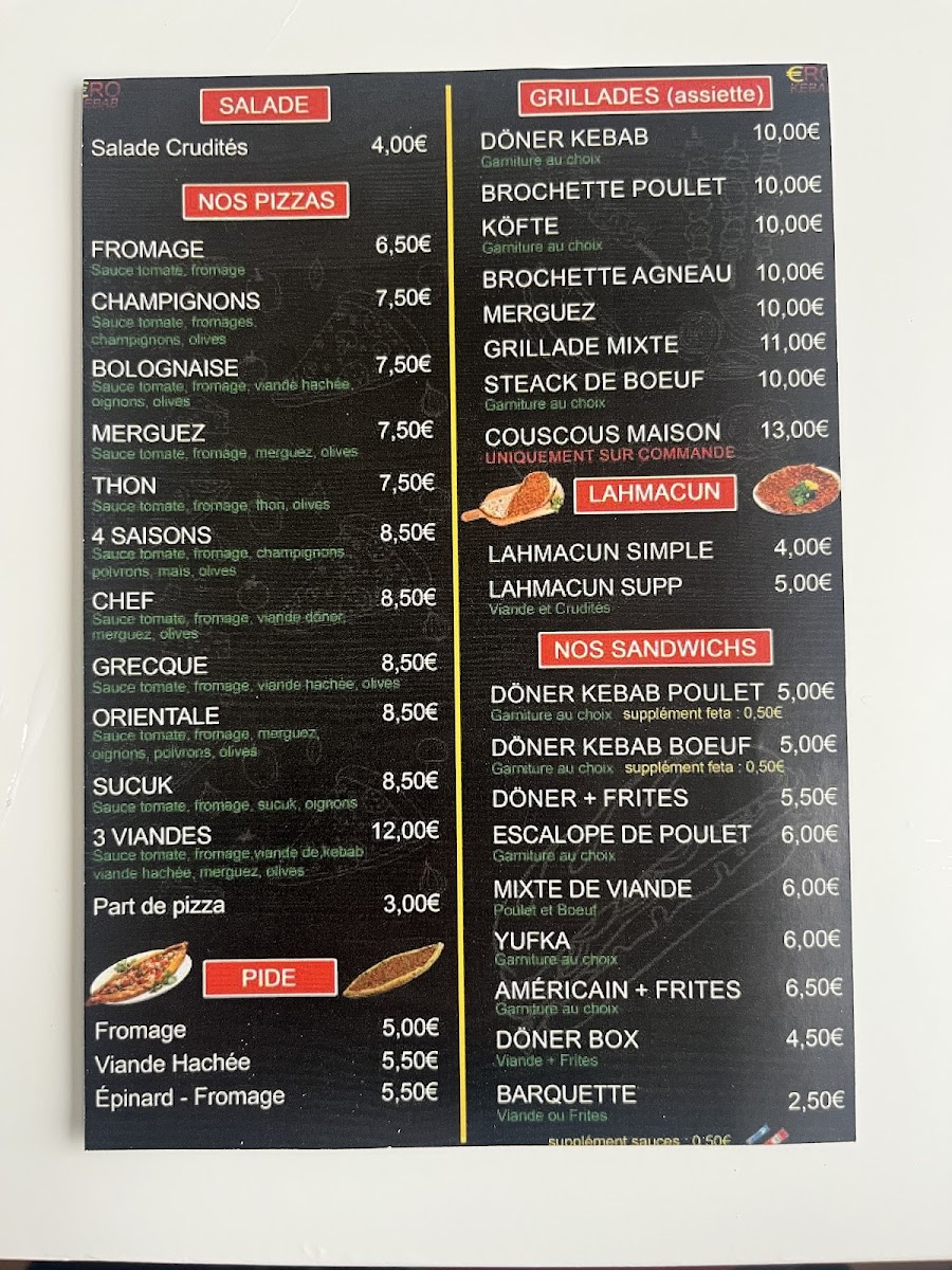 ERO KEBAB Photo Menu 1