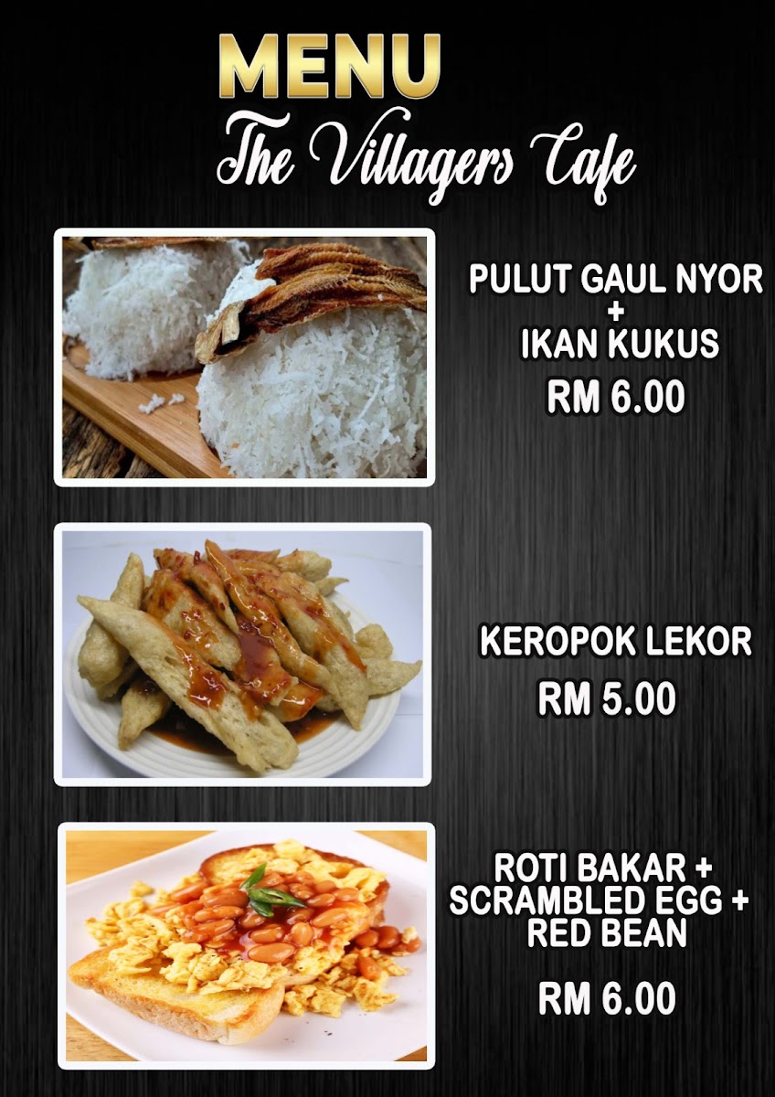 The Villagers Cafe Photo Menu 3
