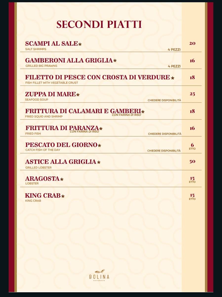 Bolina Photo Menu 6