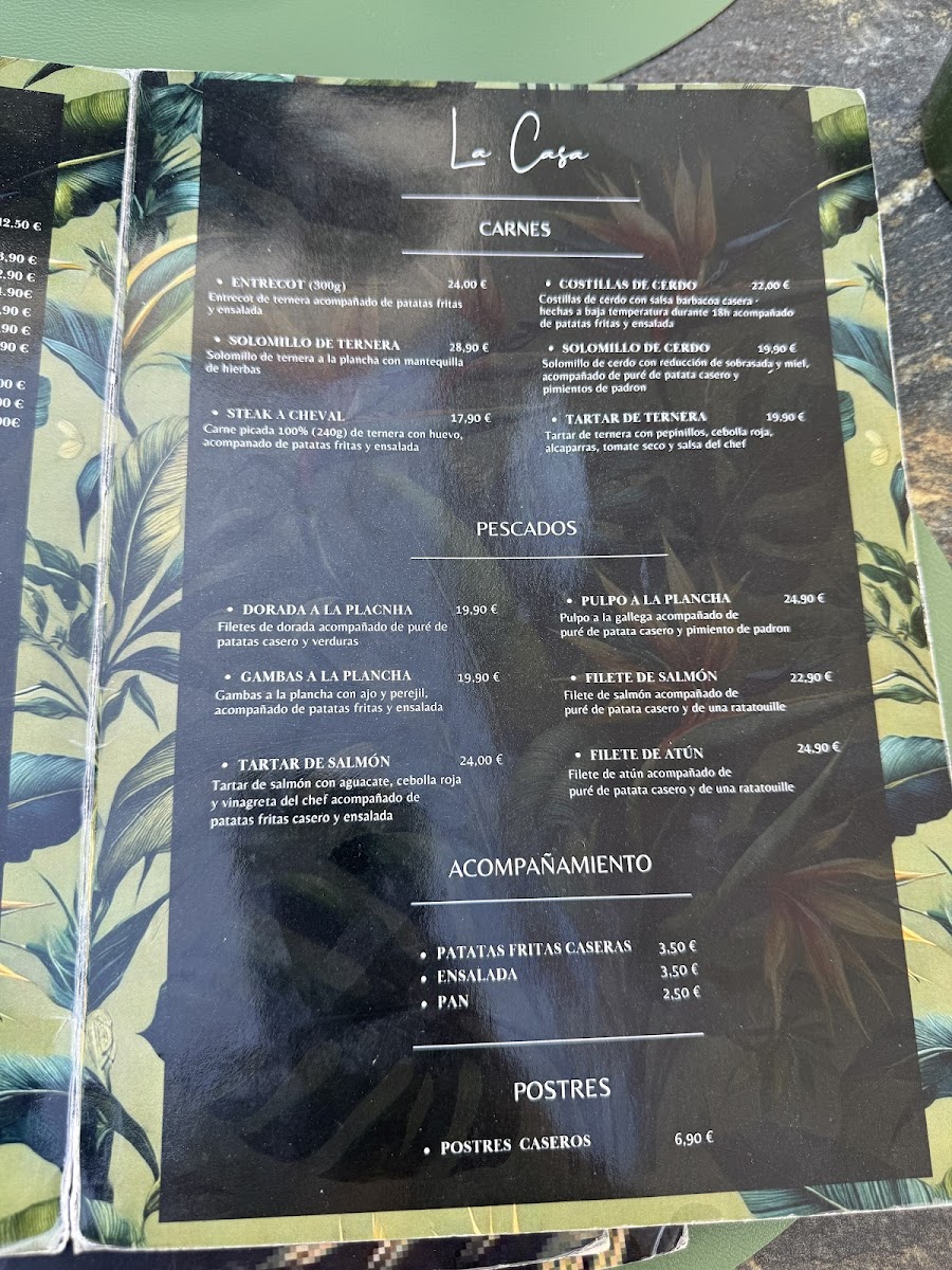 Restaurante La Casa Photo Menu 2