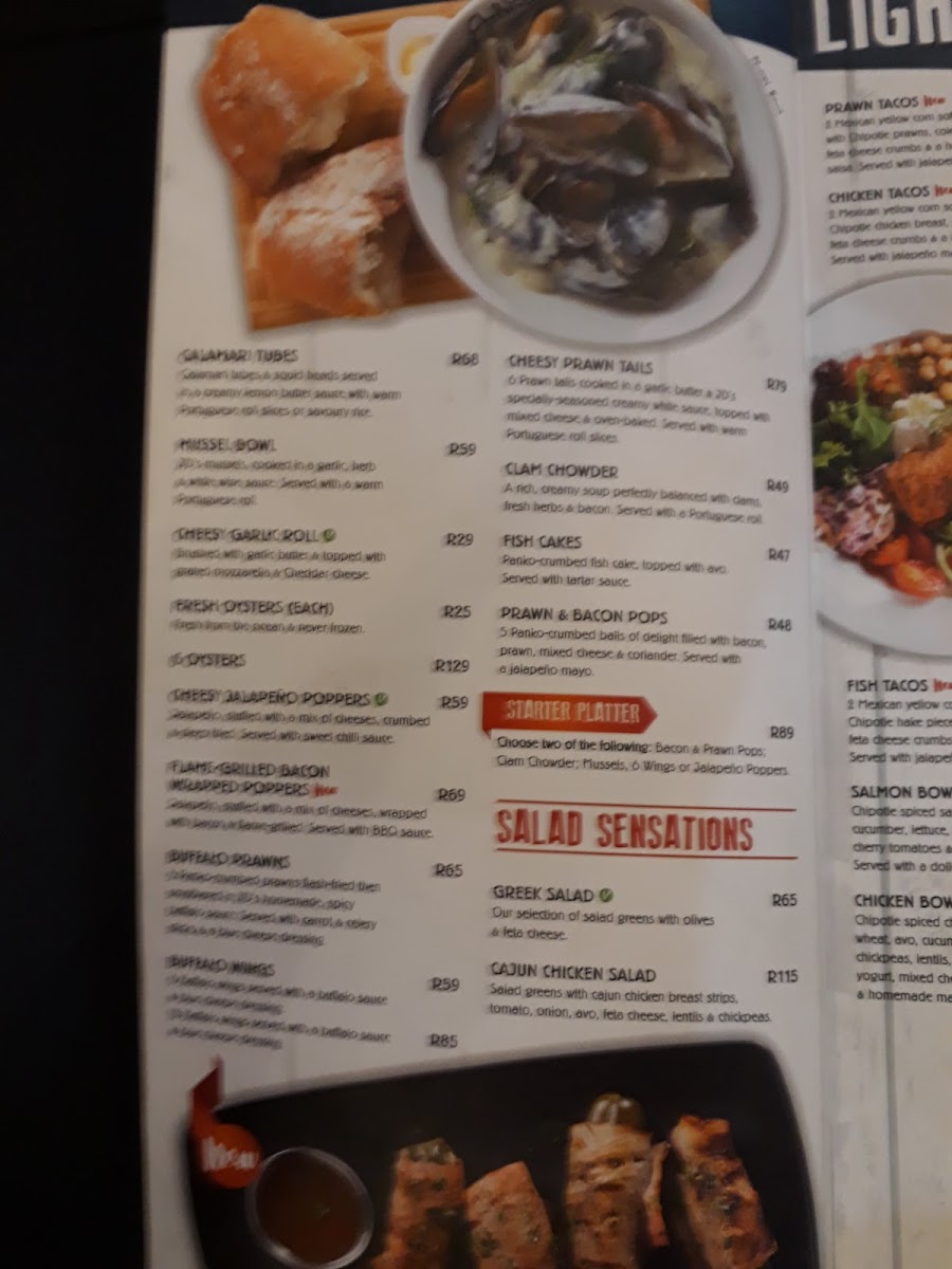 John Dory's East Rand Mall Photo Menu 2