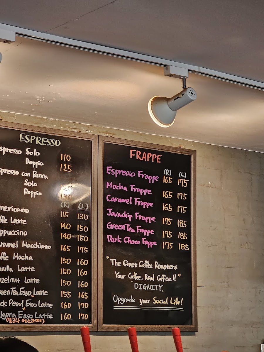 The Civet Coffee Roasters Photo Menu 4