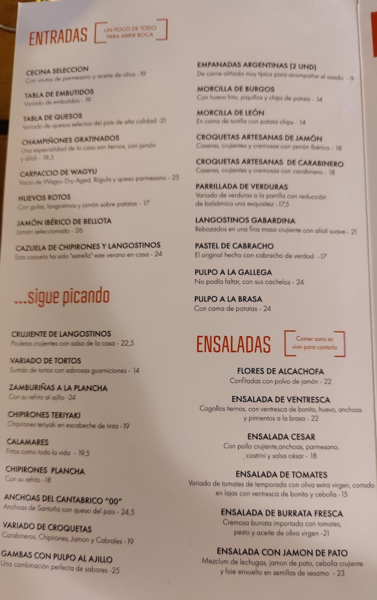 Asador Parrilla Bovino Photo Menu 1