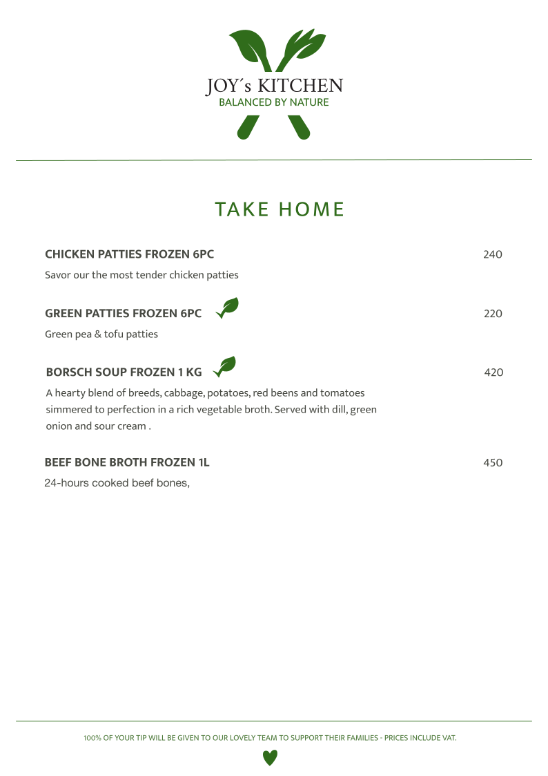 JOY's KITCHEN-FAMILY CAFE AND RESTAURANT Photo Menu 10