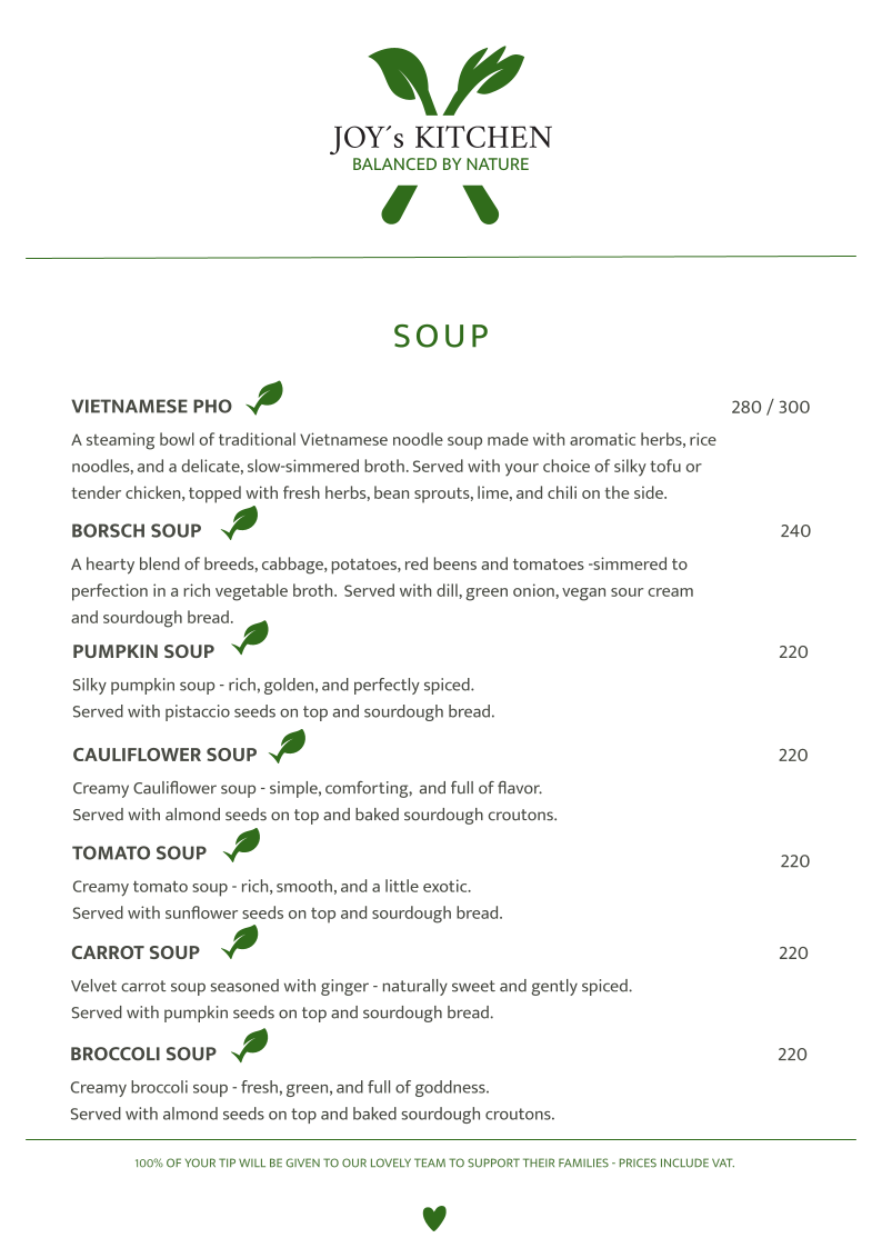 JOY's KITCHEN-FAMILY CAFE AND RESTAURANT Photo Menu 3