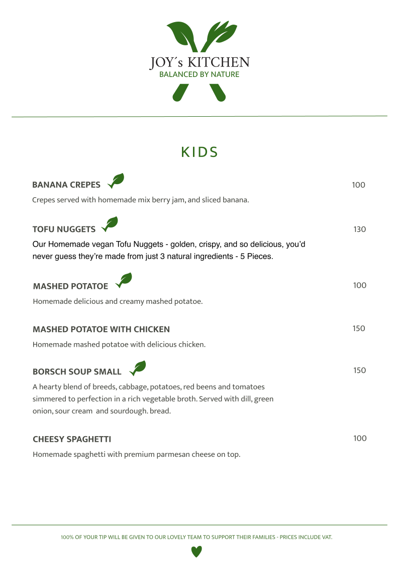 JOY's KITCHEN-FAMILY CAFE AND RESTAURANT Photo Menu 7