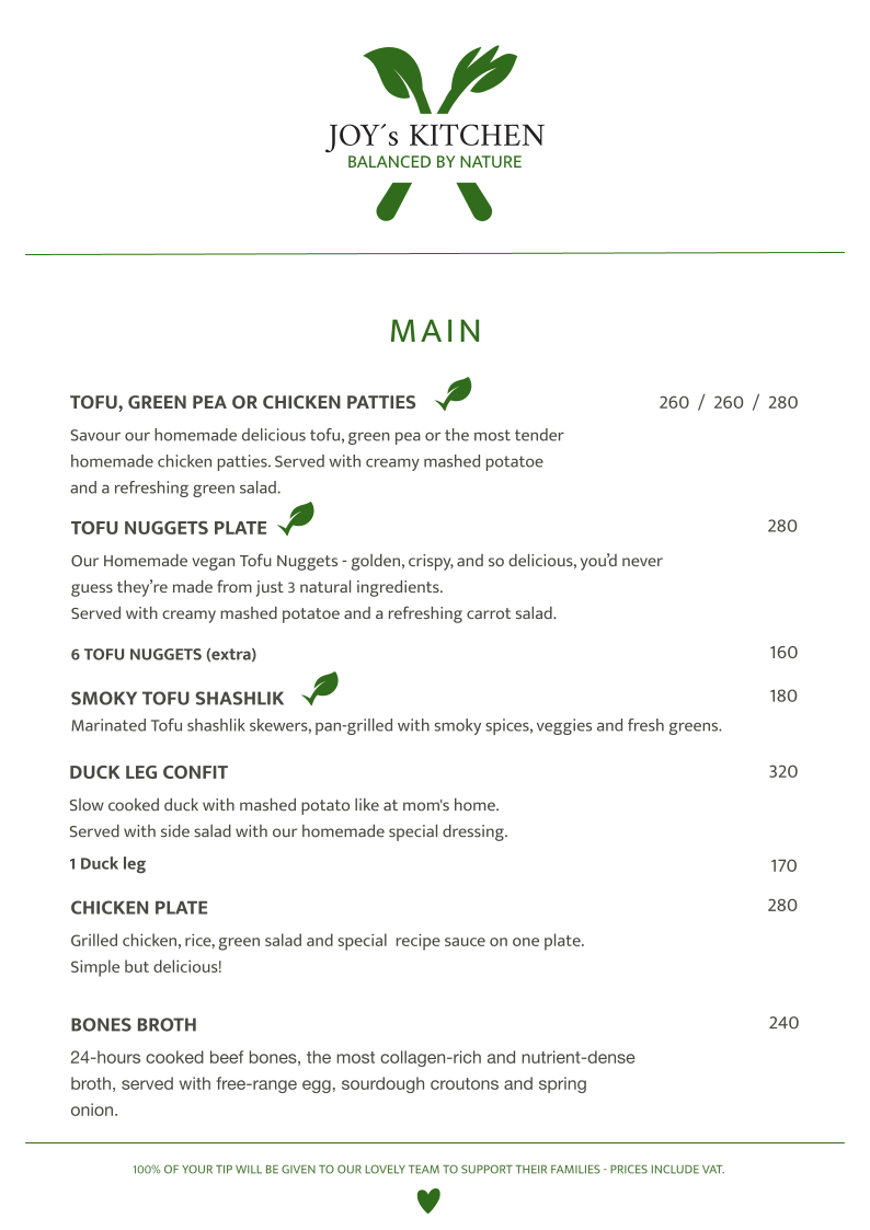 JOY's KITCHEN-FAMILY CAFE AND RESTAURANT Photo Menu 9