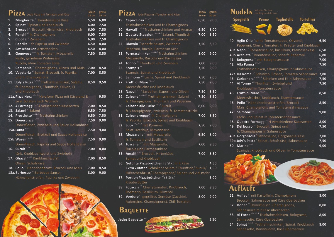 Joly's Pizzeria Dortmund Photo Menu 1