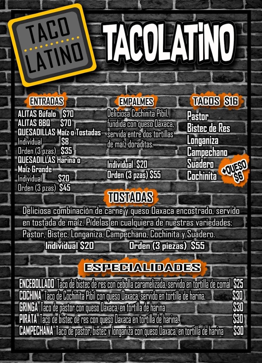 TacoLatino Photo Menu 1