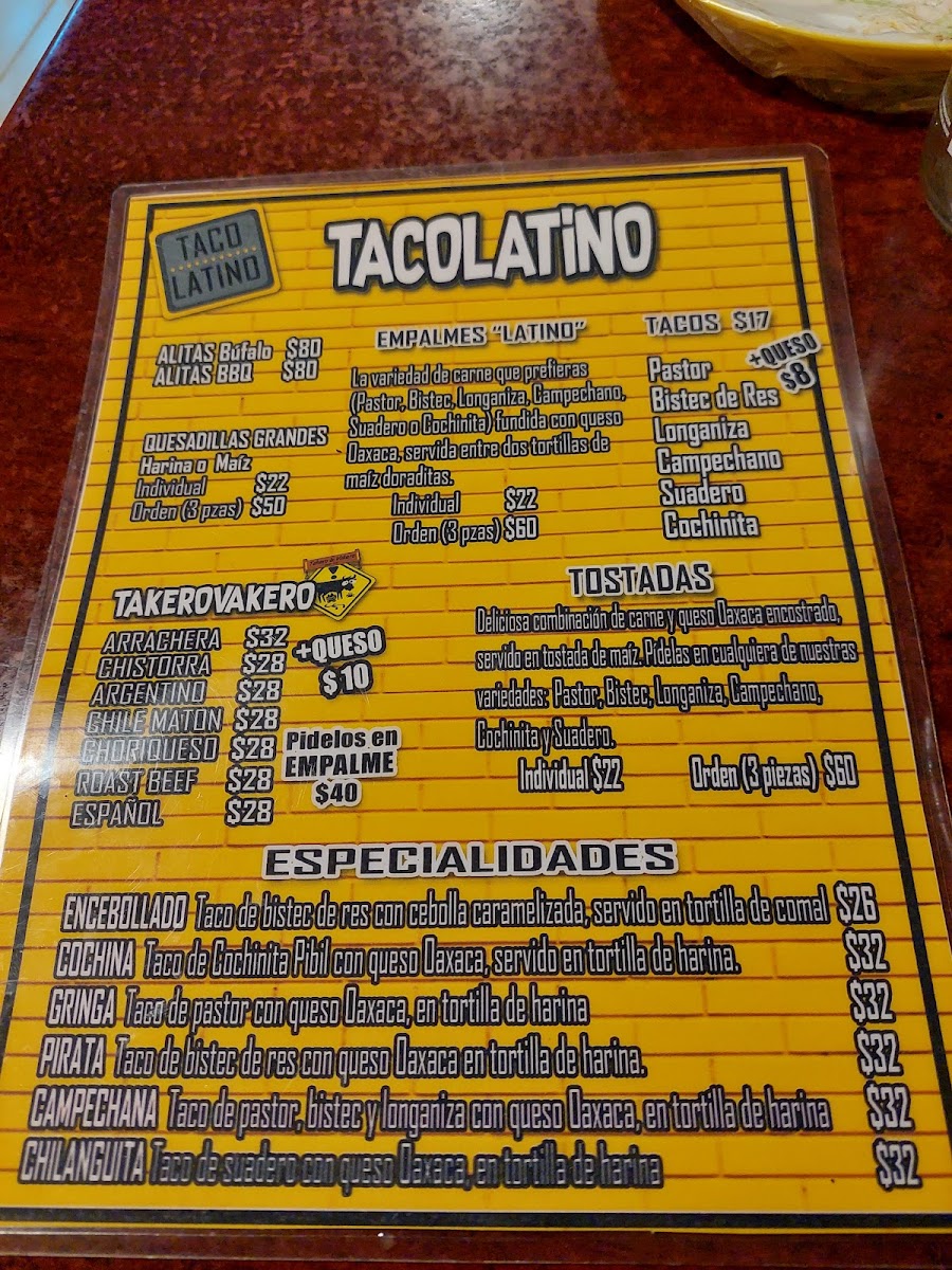 TacoLatino Photo Menu 2