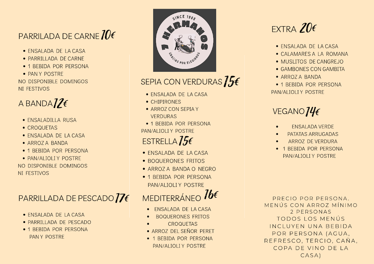 Restaurant 'Siete Hermanos' Photo Menu 2
