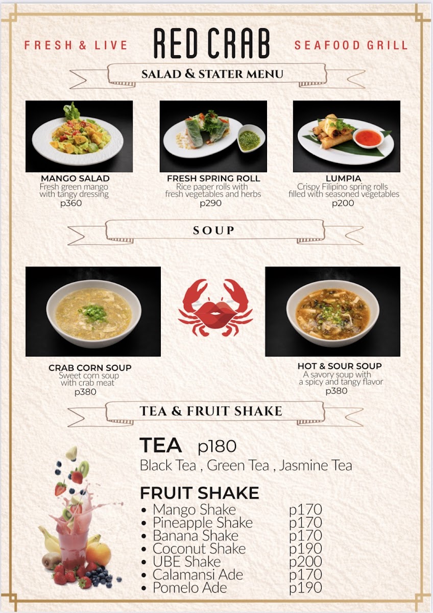 Red Crab Restaurant Photo Menu 1