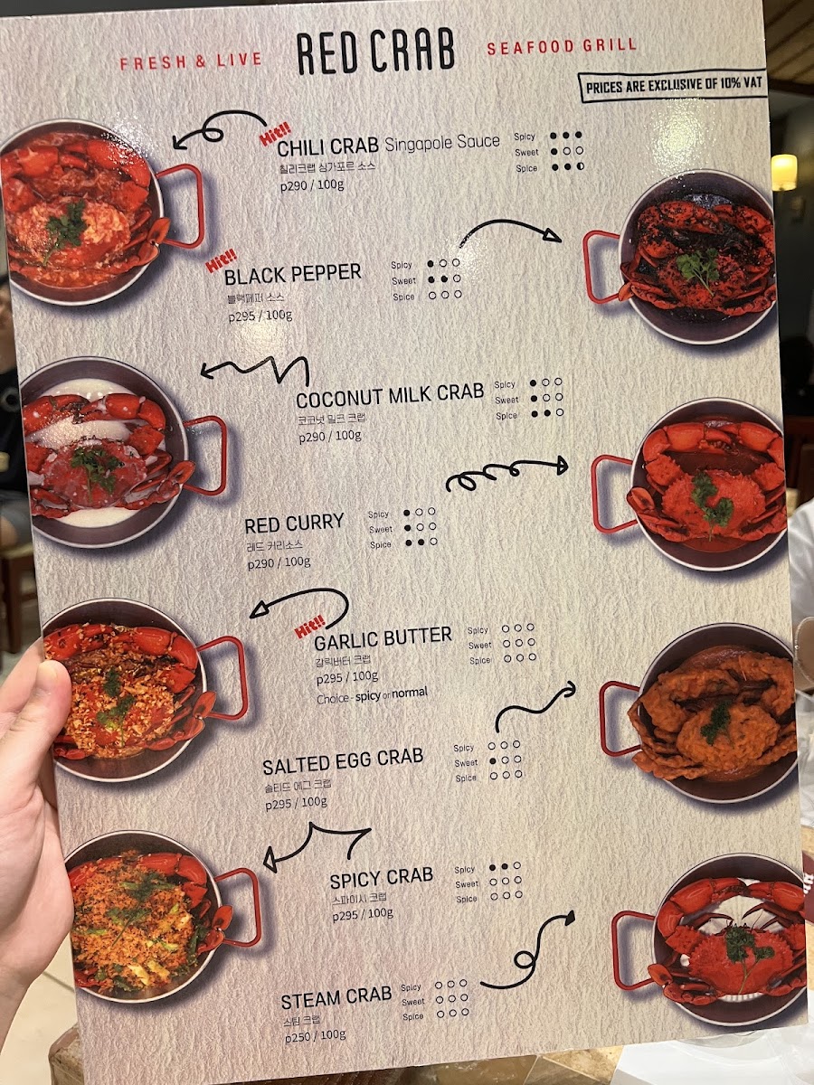 Red Crab Restaurant Photo Menu 10