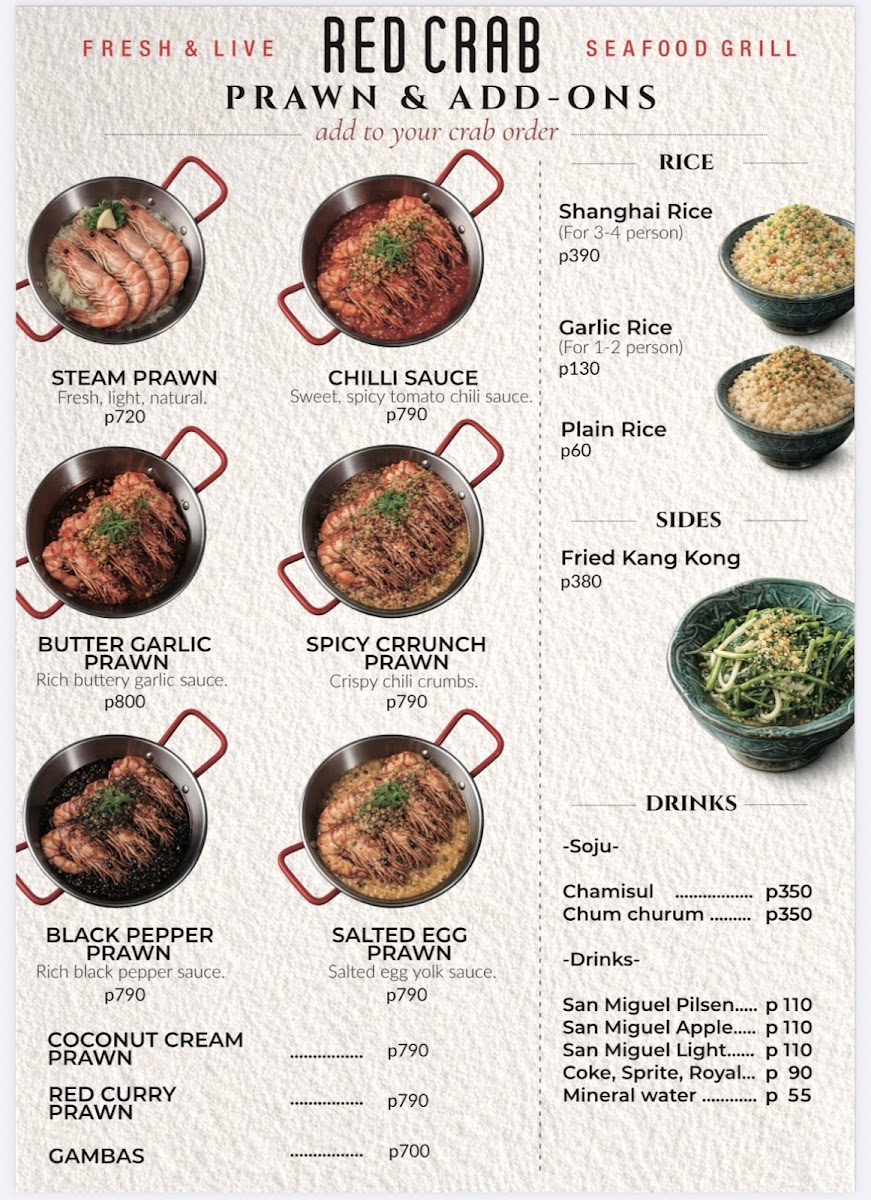 Red Crab Restaurant Photo Menu 2