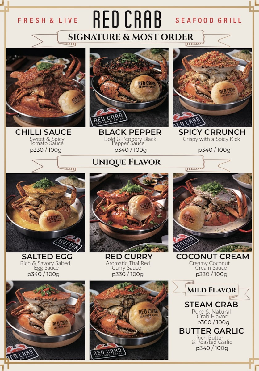 Red Crab Restaurant Photo Menu 3