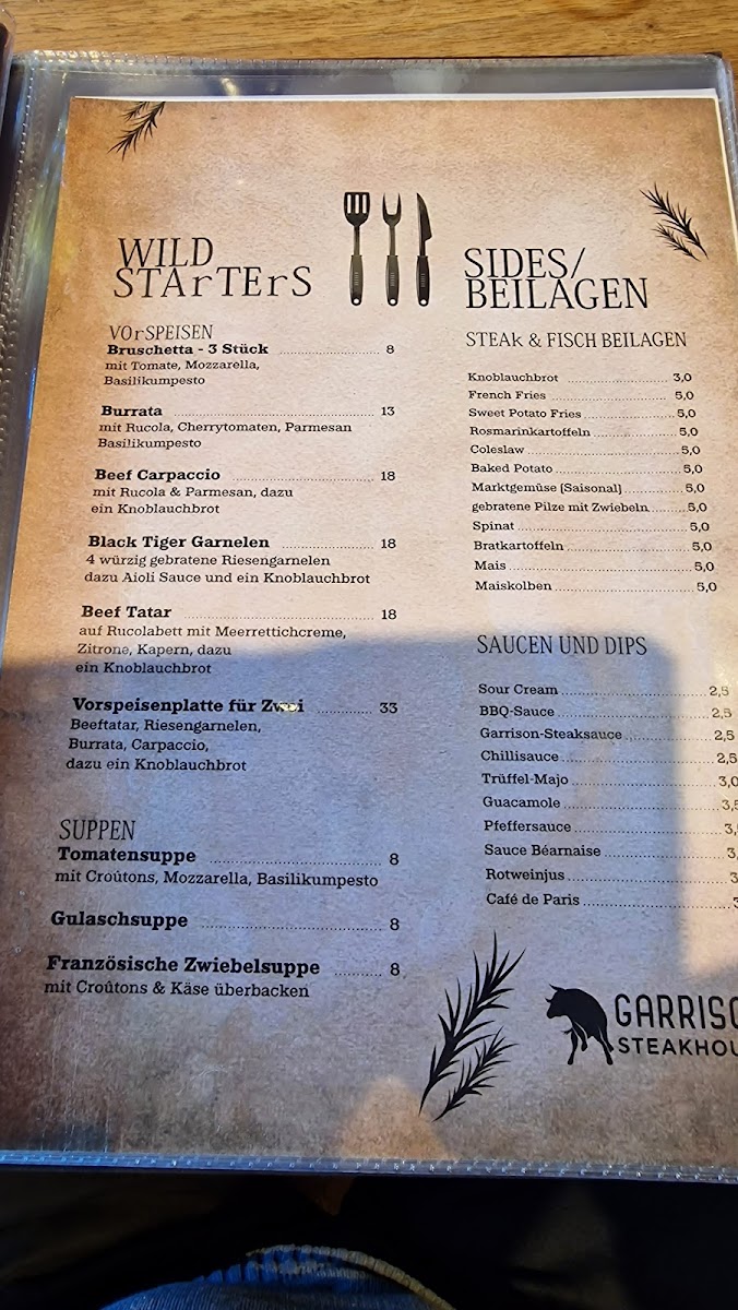 Garrison Steakhouse Photo Menu 3