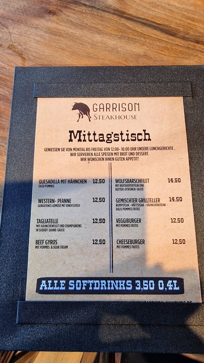 Garrison Steakhouse Photo Menu 5