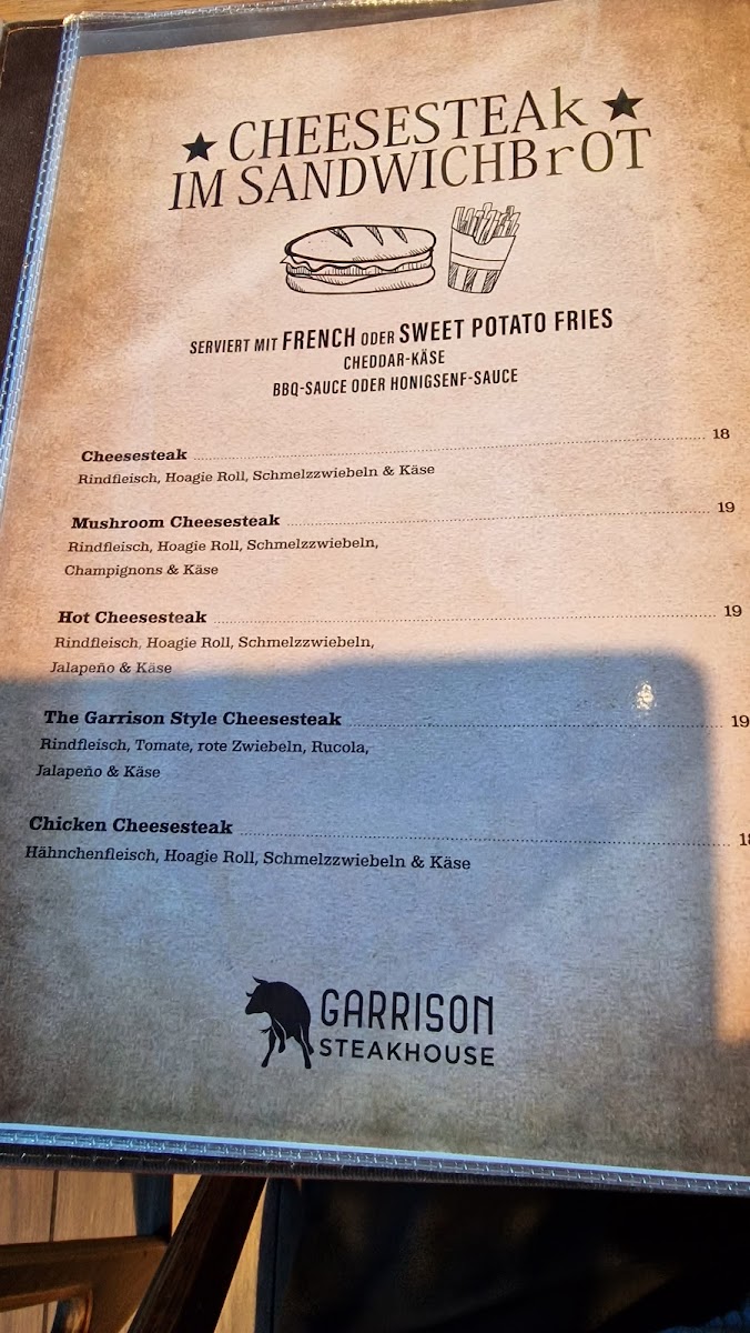 Garrison Steakhouse Photo Menu 8
