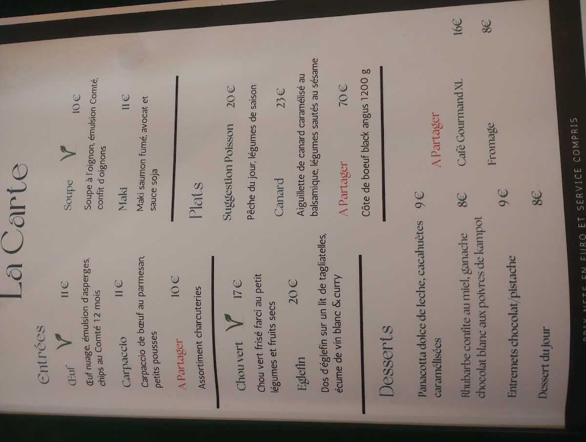 L’Accent Bistrot chic Photo Menu 3