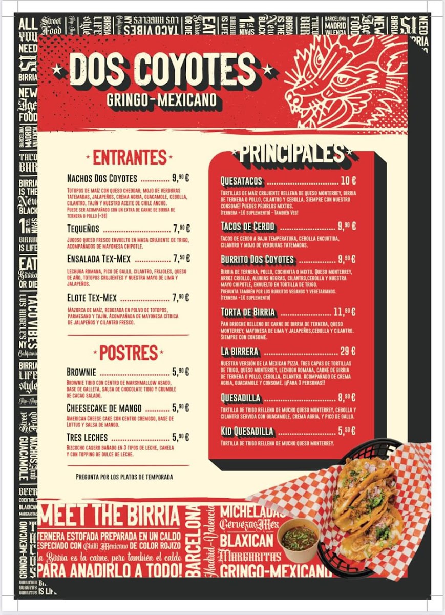 Dos coyotes - Mexican Birriería | Les Corts Photo Menu 1