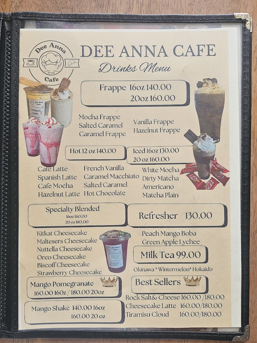 Dee Anna Cafe Photo Menu 1