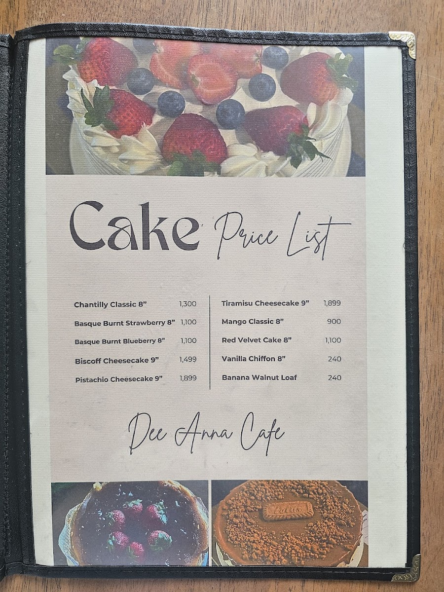Dee Anna Cafe Photo Menu 5