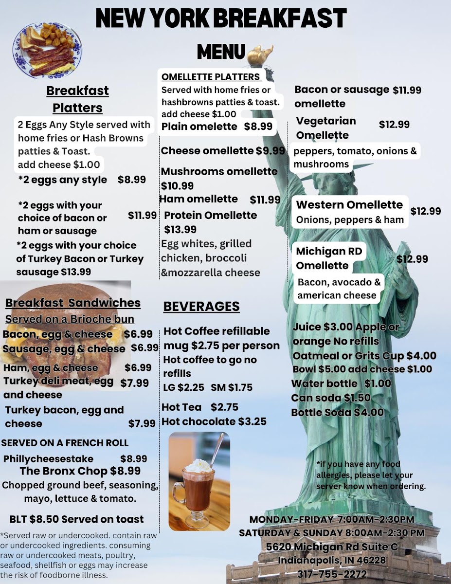 New York Breakfast Photo Menu 2