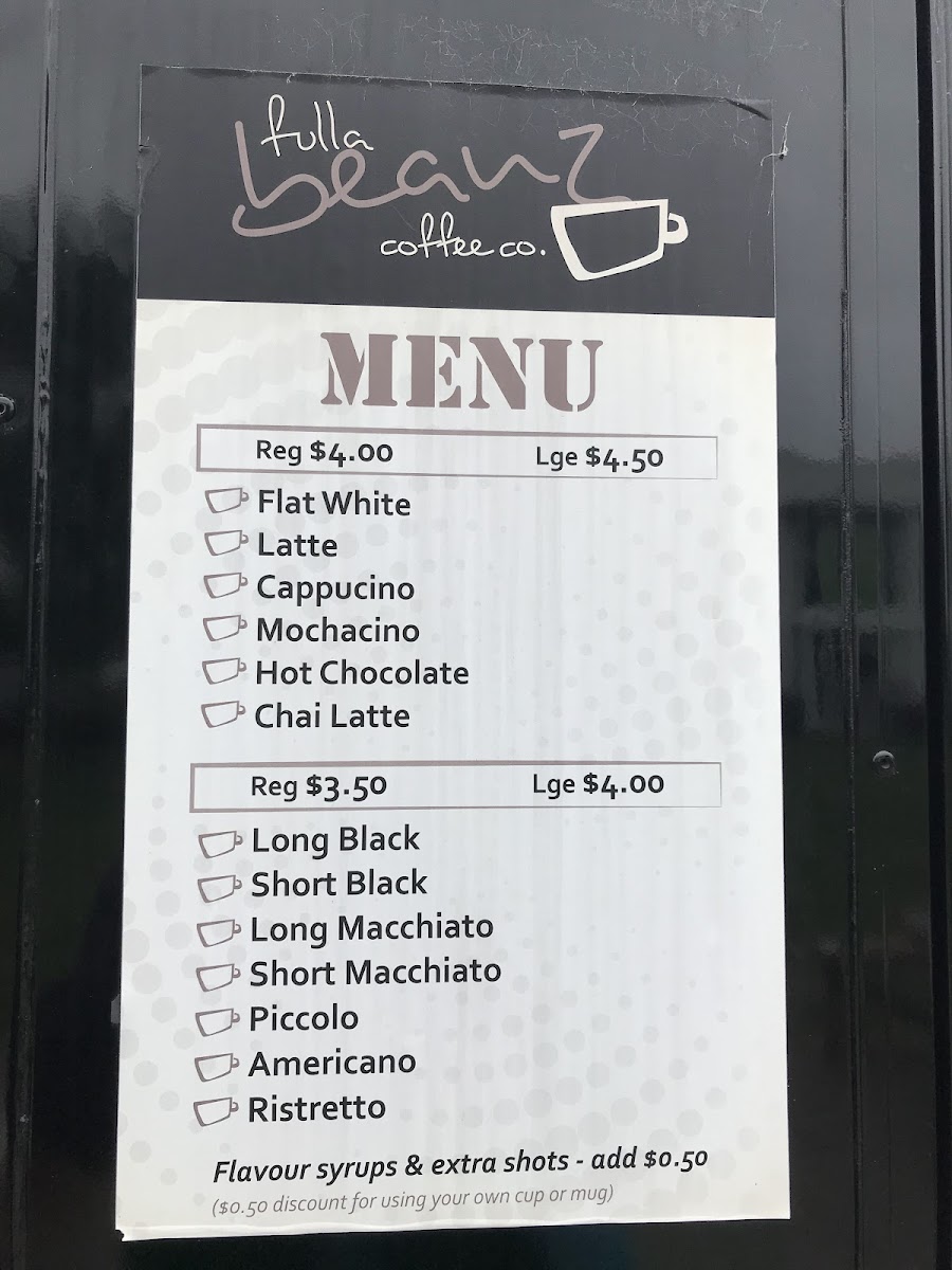 Fulla Beanz Photo Menu 1