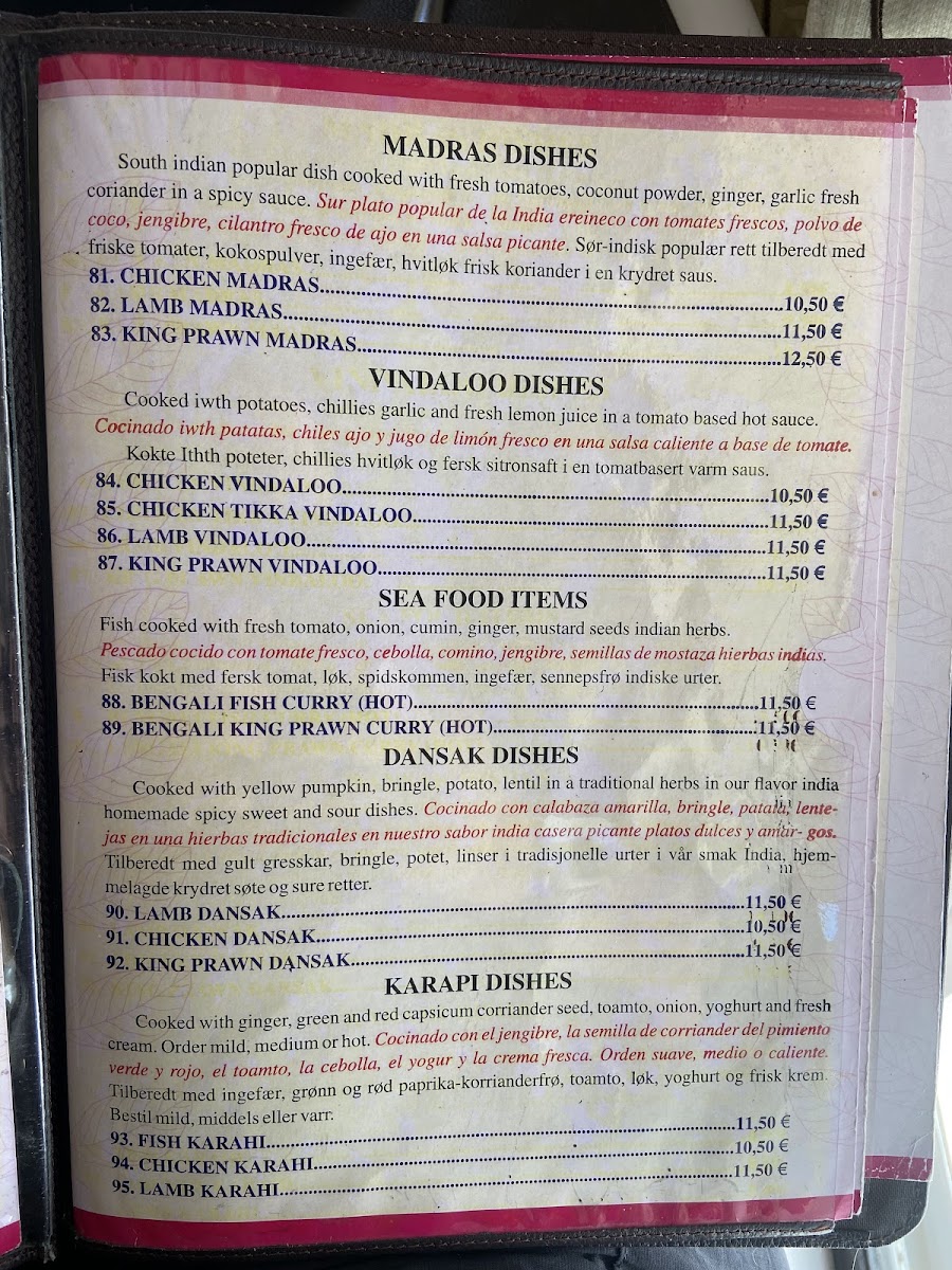 Bay Leaf Restaurant & Curry House Photo Menu 3