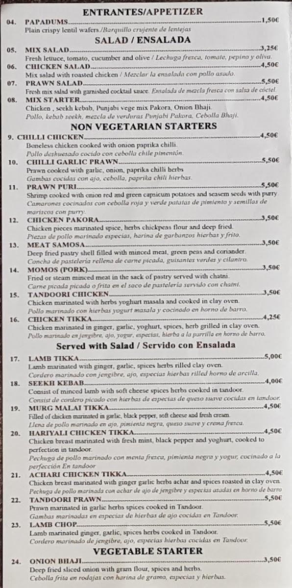 Bay Leaf Restaurant & Curry House Photo Menu 8