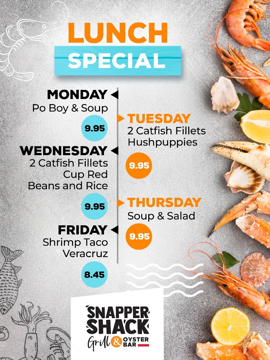 Snapper shack grill & oyster bar Photo Menu 10