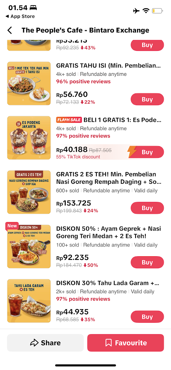 The People's Cafe Bintaro Jaya Xchange Photo Menu 1