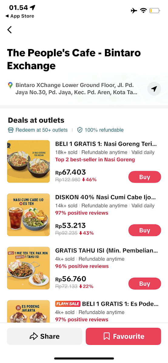 The People's Cafe Bintaro Jaya Xchange Photo Menu 3