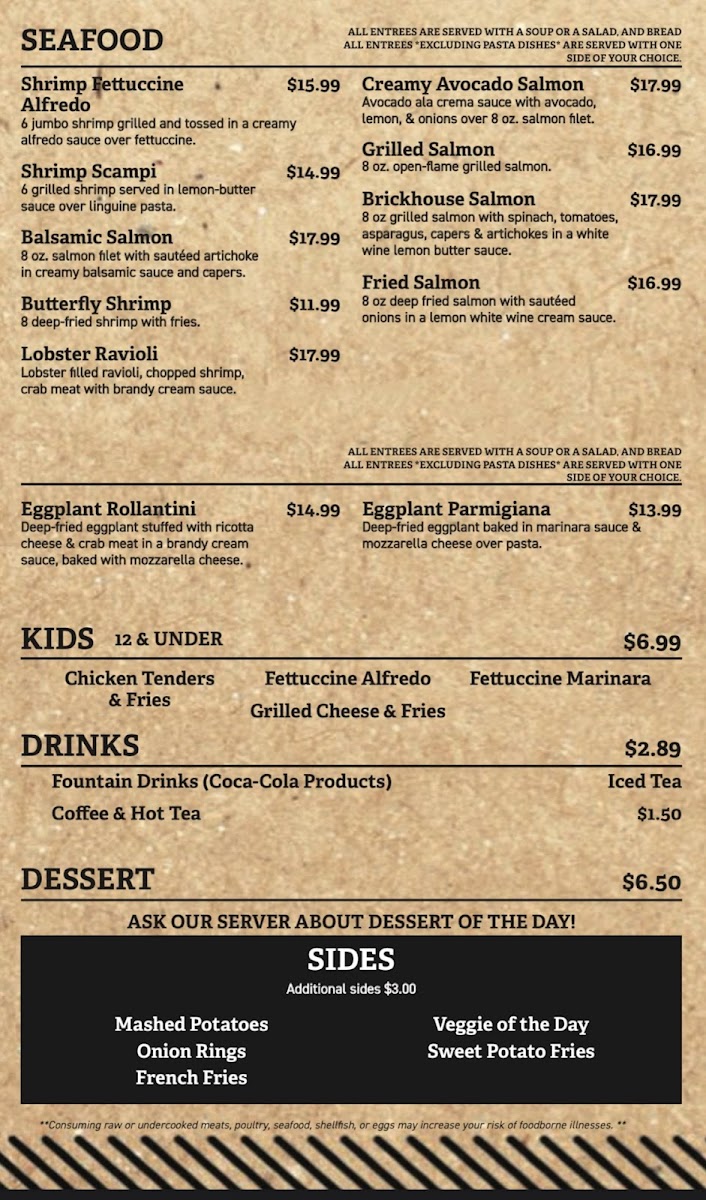The Brick House Photo Menu 5