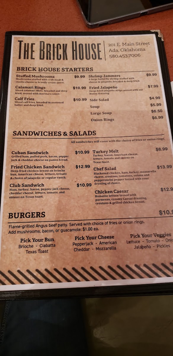 The Brick House Photo Menu 9