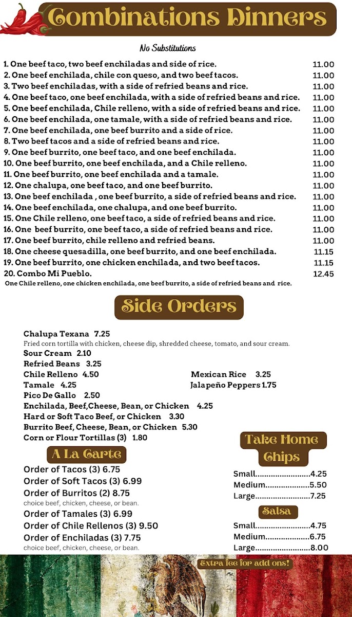 Mi Pueblo Mexican Restaurant Photo Menu 6