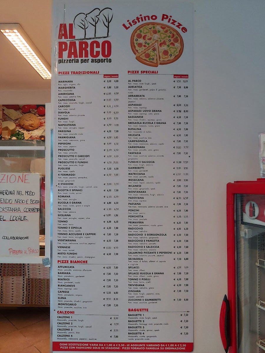 Pizzeria D'Asporto Al Parco Photo Menu 1