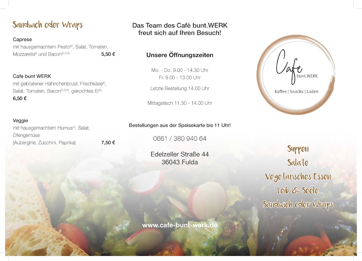 Cafe bunt.WERK Photo Menu 4