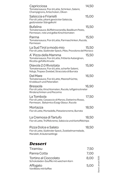 La Tombola Pizzeria & Trattoria Photo Menu 3