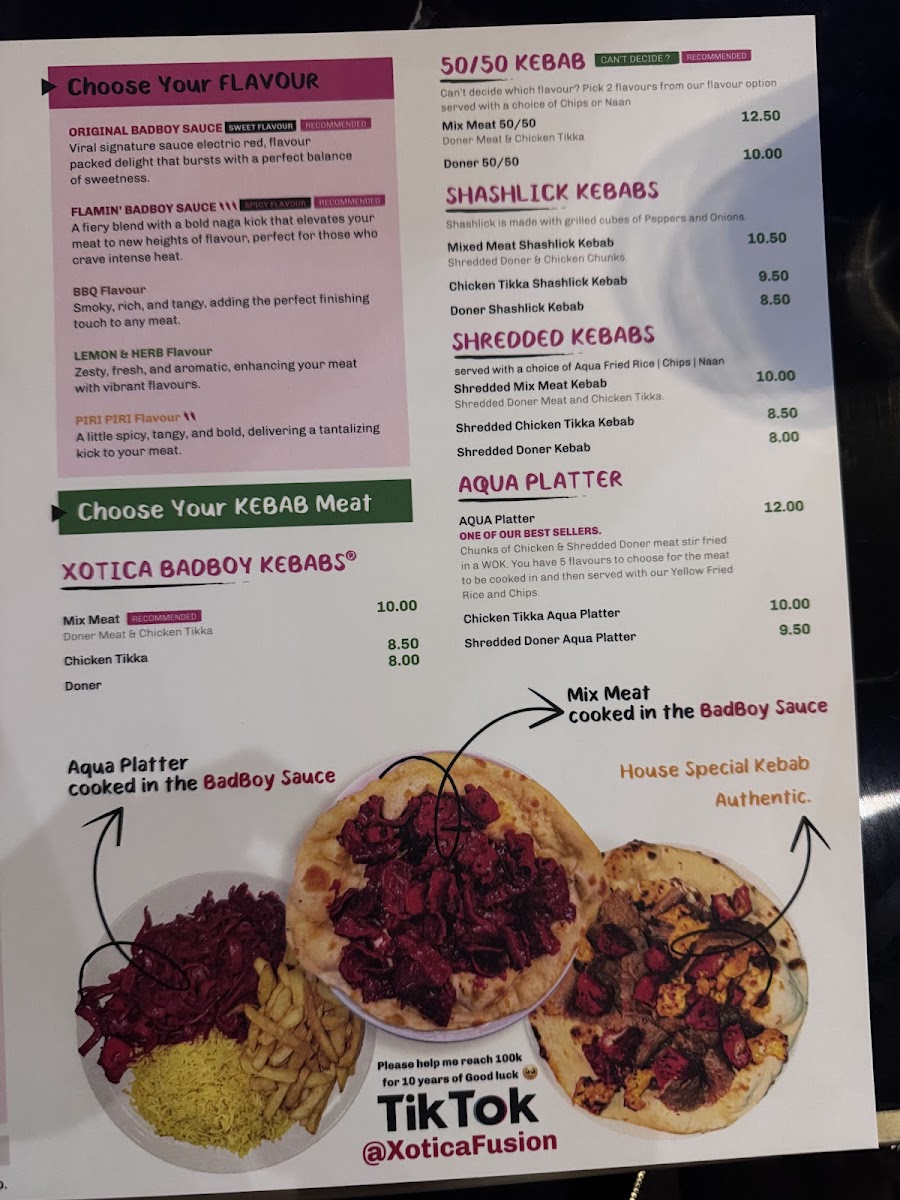 Xotica Restaurant Photo Menu 1