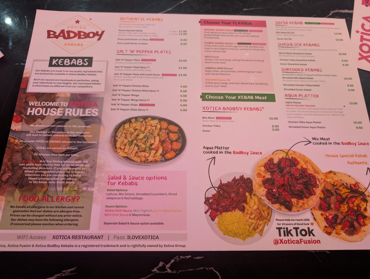 Xotica Restaurant Photo Menu 4