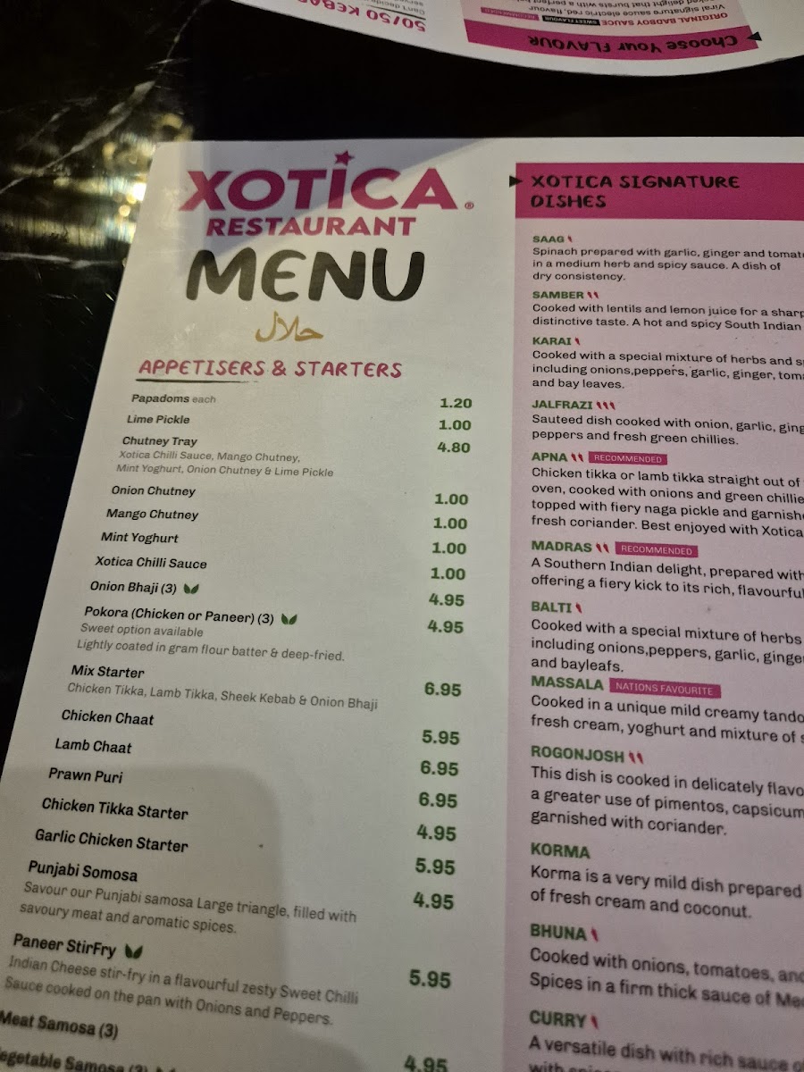 Xotica Restaurant Photo Menu 6