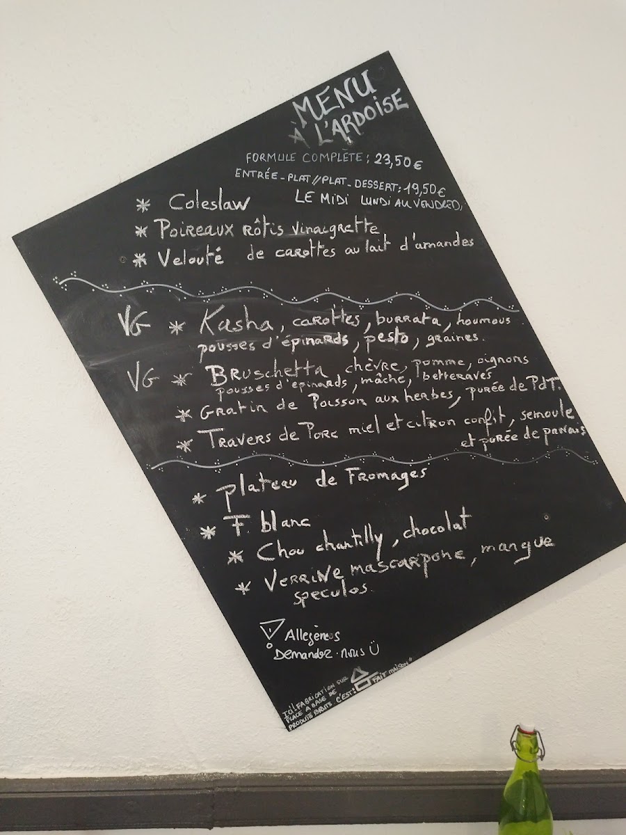La Cachette Photo Menu 1