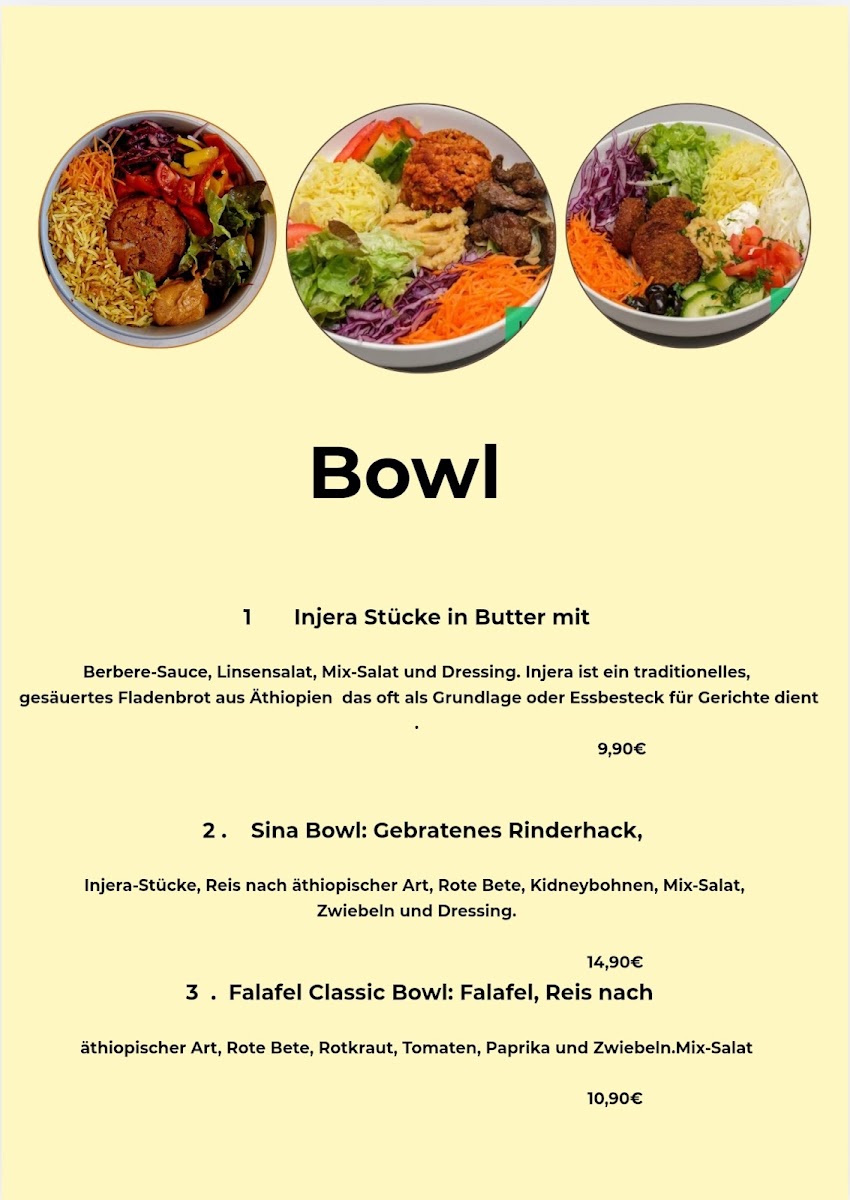Sina Ethiopian Bistro & Cafe Photo Menu 3