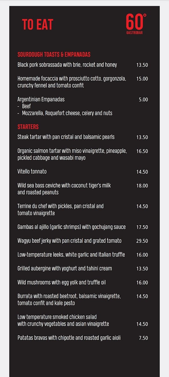60 Grados Gastrobar restaurante Photo Menu 4