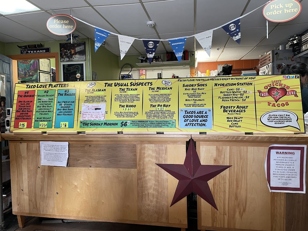 Lane's Quickie Tacos Photo Menu 6