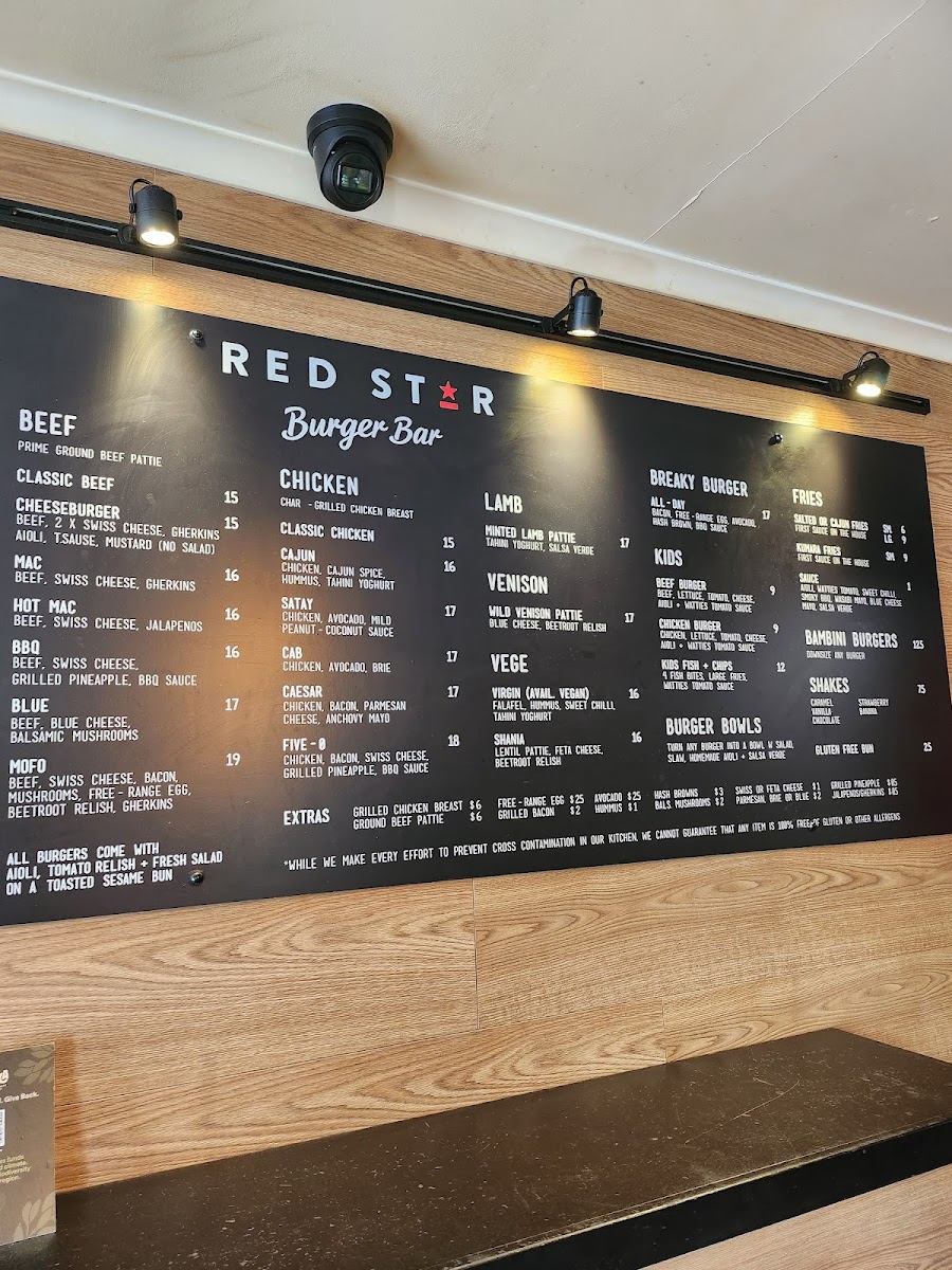 Red Star Burger Bar Photo Menu 10