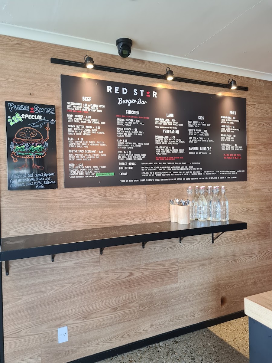 Red Star Burger Bar Photo Menu 2