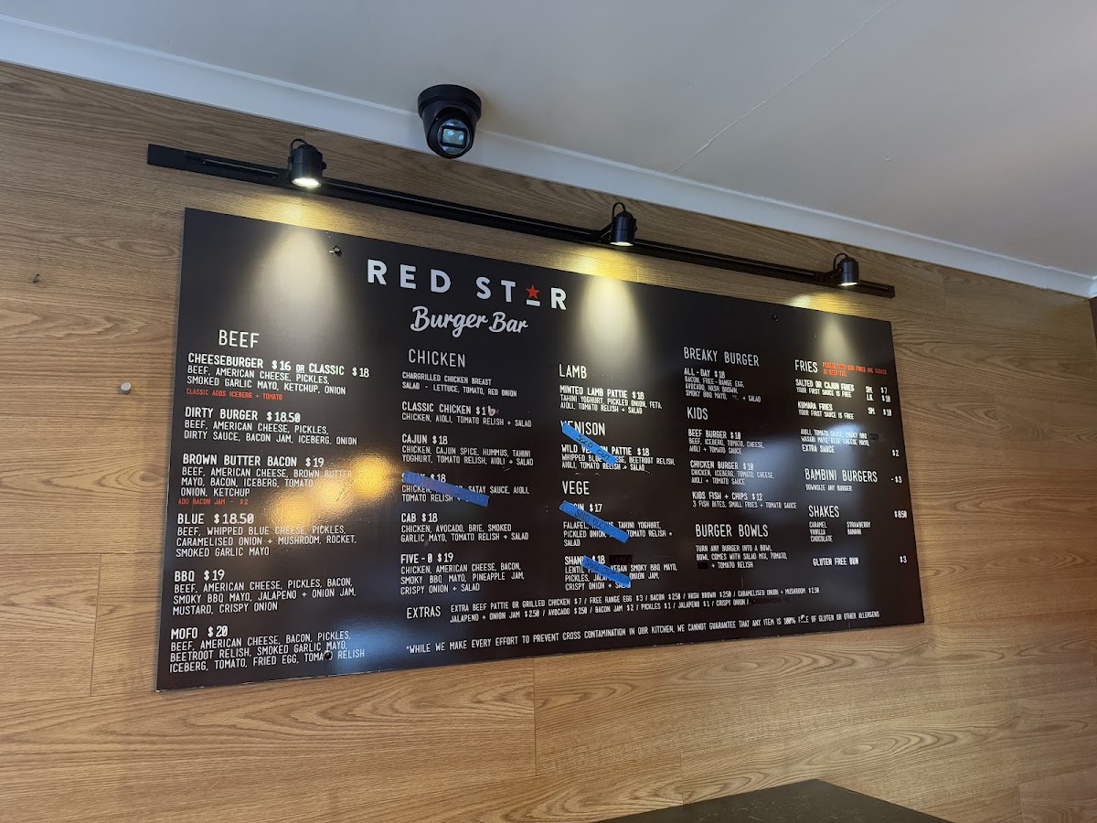 Red Star Burger Bar Photo Menu 5
