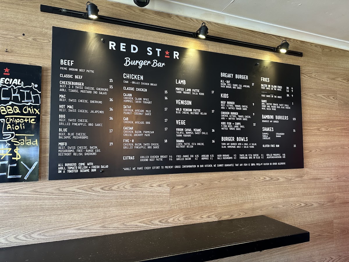 Red Star Burger Bar Photo Menu 8